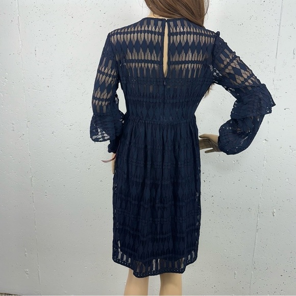 Trunk Turk Women’s Size 2 Wynton Navy Blue Lace Lined Dress New With Tags - Picture 6 of 14